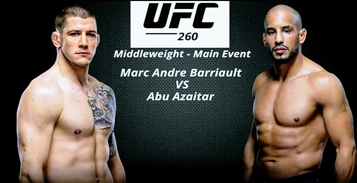 موعد نزال ابو زعيتر ومارك أندريه باريوت والقنوات الناقلة في بطولة ufc