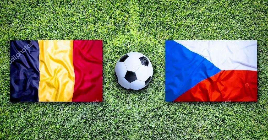 depositphotos 110365438 stock photo belgium vs czech republic flags2