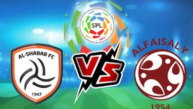 ملخص واهداف مباراة الشباب والفيصلي في الدوري السعودي