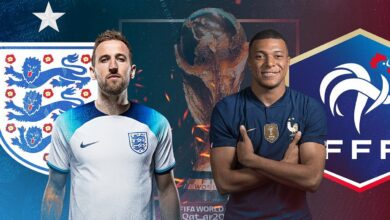 القنوات الناقلة لمباراة إنجلترا وفرنسا في كأس العالم