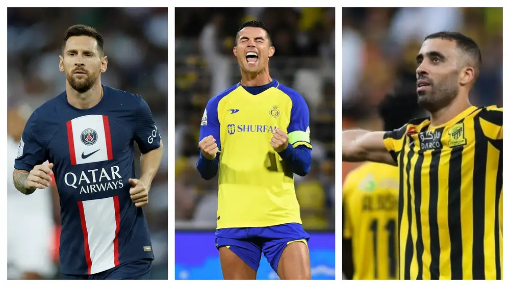 ميسي يقترب من مجاورة حمد الله ورونالدو في الدوري السعودي