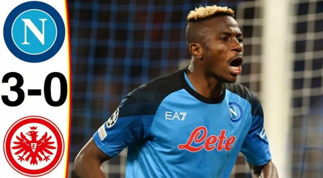 فيديو ملخص واهداف مباراة نابولي وآينتراخت فرانكفورت 3-0 في دوري ابطال اوروبا