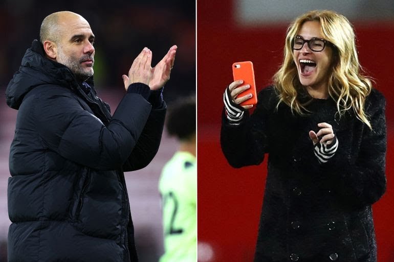 نجمة هوليوود تصيب بيب غوارديولا بأحباط في ليلة إطاحة بلايبزيج بسباعية