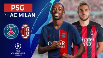 القنوات المفتوحة الناقلة لمباراة ميلان وباريس سان جيرمان في دوري ابطال اوروبا