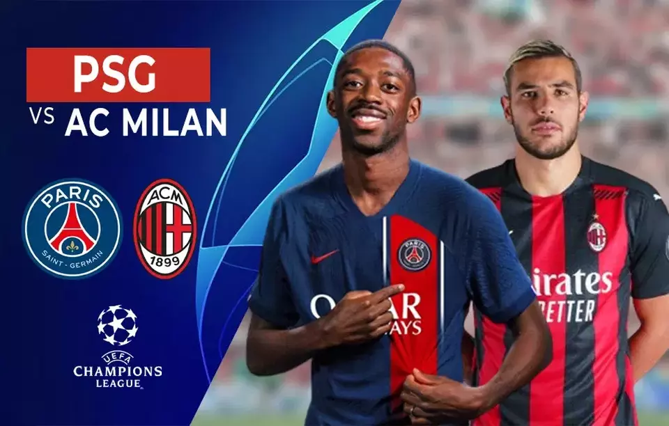 القنوات المفتوحة الناقلة لمباراة ميلان وباريس سان جيرمان في دوري ابطال اوروبا