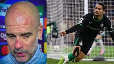 لاعب جزائري يتسبب في جروح بيب جوارديولا بعد مباراة مان سيتي وفاينورد