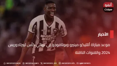 موعد مباراة أتلتيكو مينيرو وبوتافوجو في نهائي كأس ليبرتادوريس 2024 والقنوات الناقلة - موعد مباراة أتلتيكو مينيرو وبوتافوجو