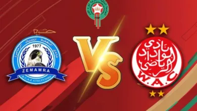 توقيت مباراة الوداد ونهضة الزمامرة والقنوات الناقلة في الدوري المغربي