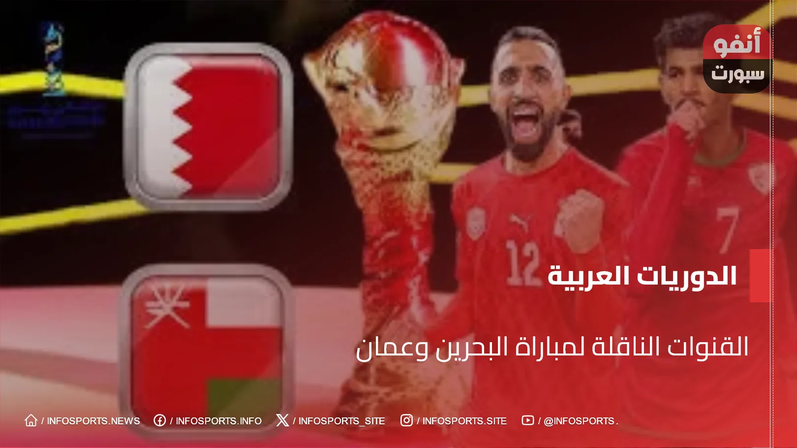 القنوات الناقلة لمباراة البحرين وعمان