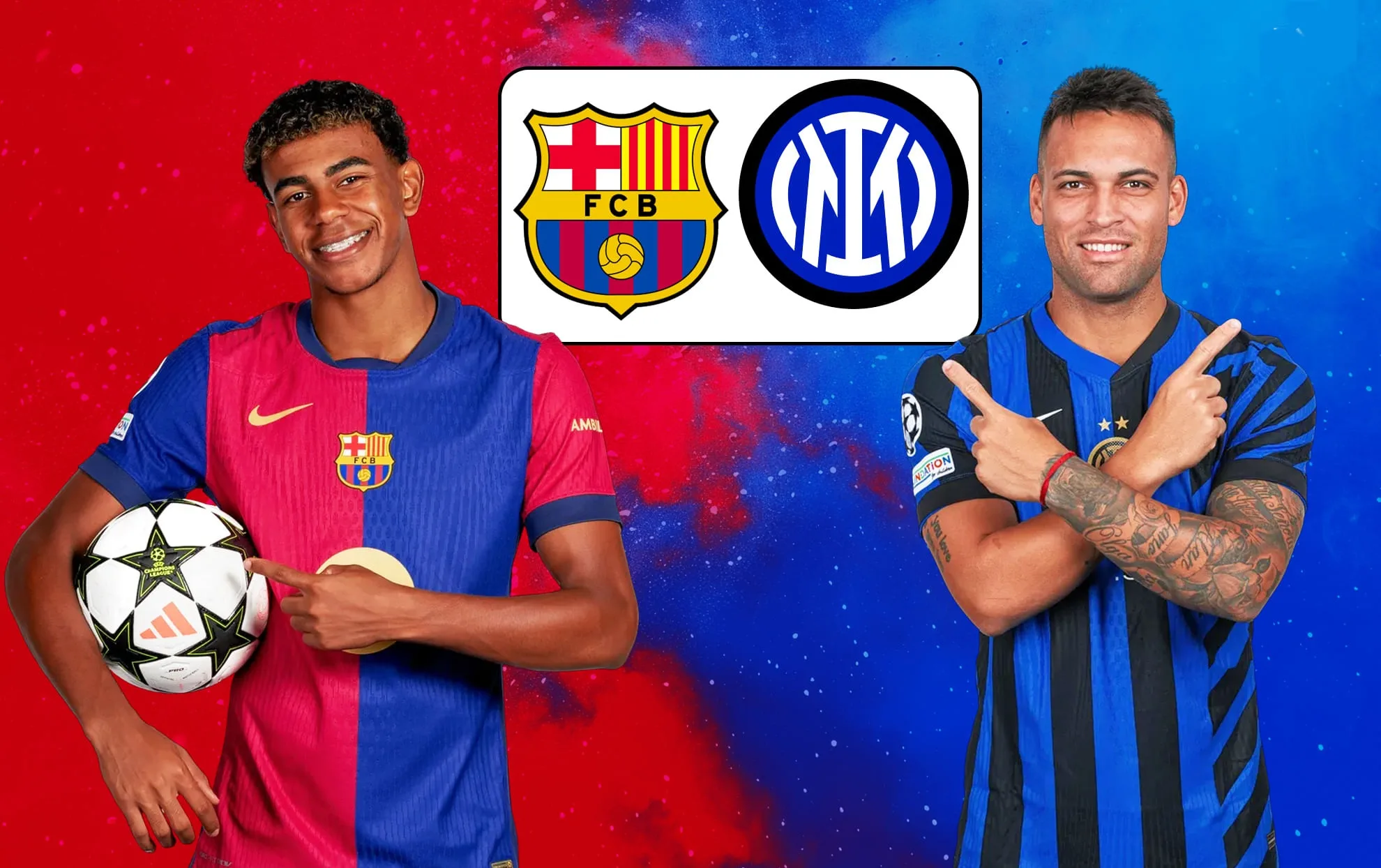 تردد القنوات الناقلة لمباراة برشلونة وانتر ميلان في دوري أبطال أوروبا