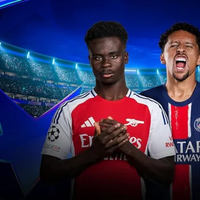 القنوات المفتوحة الناقلة لمباراة آرسنال ضد باريس سان جيرمان في دوري أبطال أوروبا