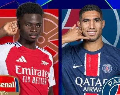 تردد القنوات الناقلة لمباراة آرسنال وباريس سان جيرمان في دوري أبطال أوروبا