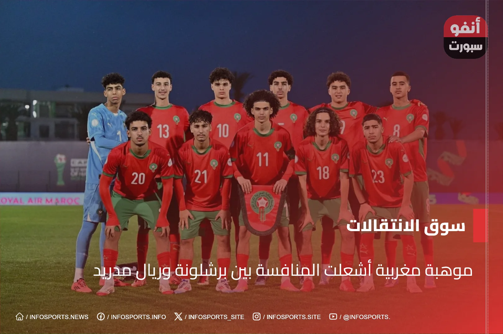 موهبة مغربية أشعلت المنافسة بين برشلونة وريال مدريد