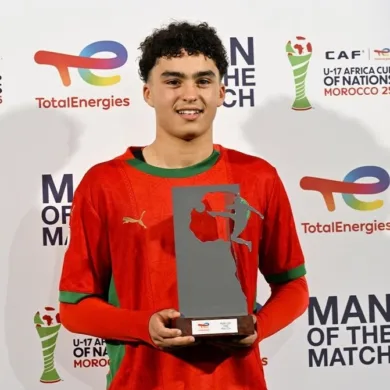 زياد باها.. رجل مباراة المغرب وجنوب أفريقيا في "كان تحت 17 سنة"