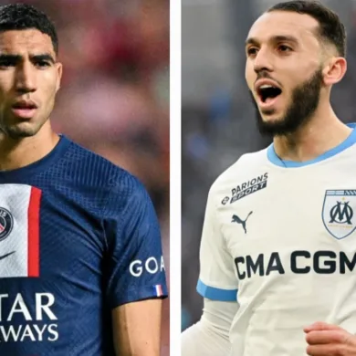 أشرف حكيمي يتفوق على الجزائري أمين غويري ويحرز جائزة مرموقة بالدوري الفرنسي