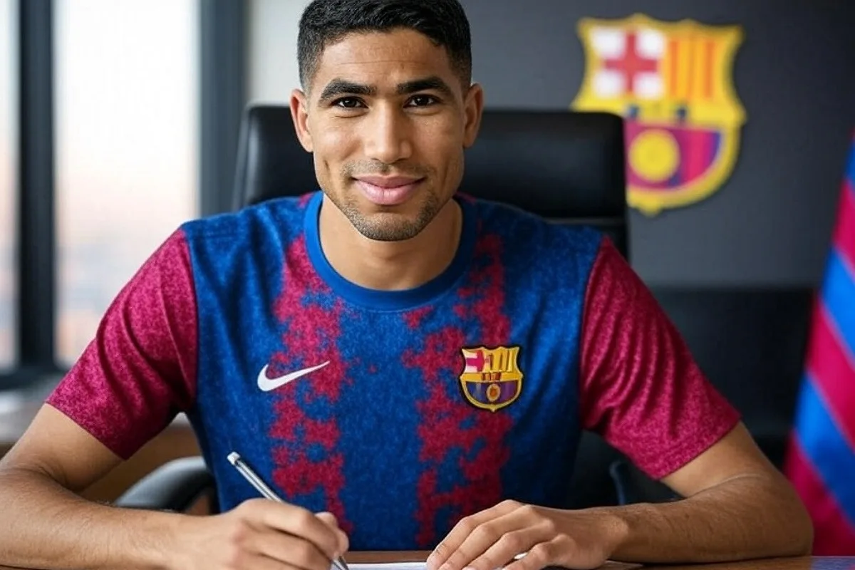 صفقة القرن أشرف حكيمي على بعد خطوة من أرتداء قميص برشلونة