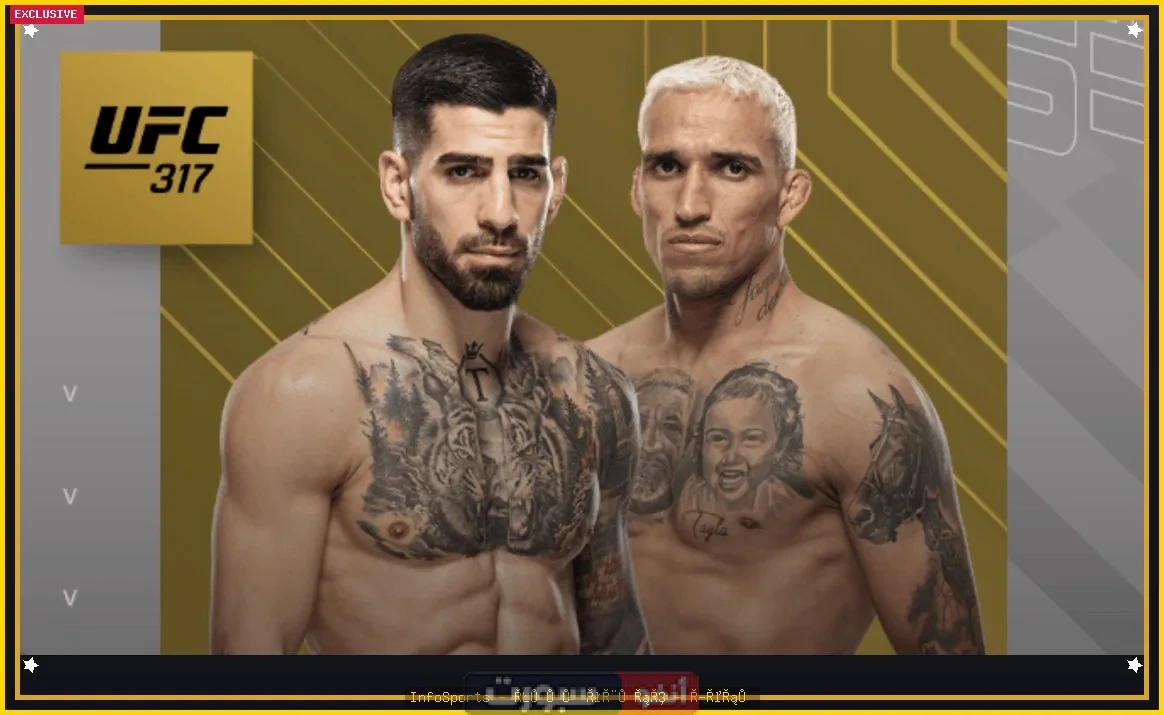 موعد نزال تشارلز أوليفيرا وإيليا توبوريا والقنوات الناقلة في ufc 317