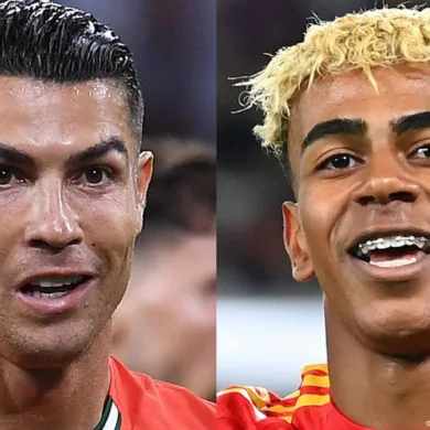 المنتخب الاسباني متقدم على البرتغال في الشوط الاول بهدفين لهدف في نهائي الدوري الامم الاوروبي