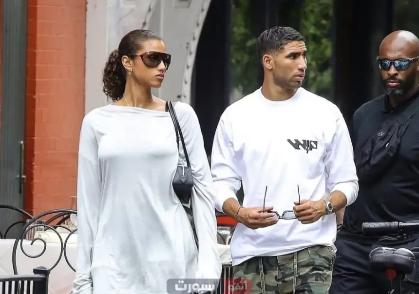 أشرف حكيمي يشعل شرارة الحب مع عشيقته الجديدة عارضة الأزياء المصرية