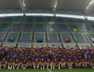 تدريبات برشلونة بعد الانتصار على فيسيل كوبي