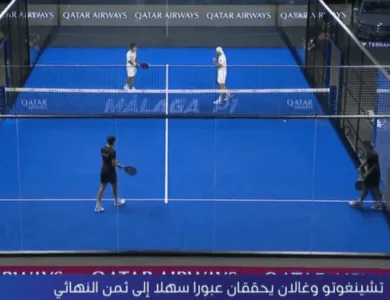 تشينغوتو وغالان يتأهلان لثمن نهائي بطولة ملقا بادل