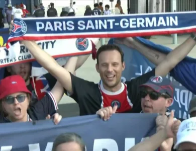 جماهير باريس سان جيرمان تحتفل بالوصول لنهائي كأس العالم 2025