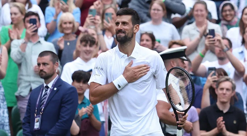 دجوكوفيتش يحقق انتصاره المئة في ويمبلدون