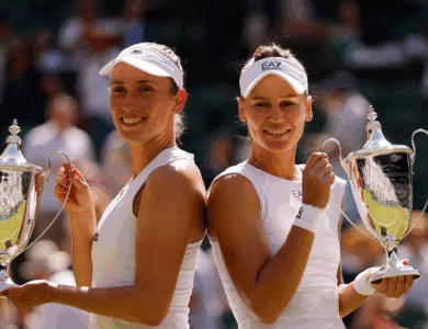 كوديرميتوفا وميرتنز يتوجان بلقب زوجي السيدات في ويمبلدون