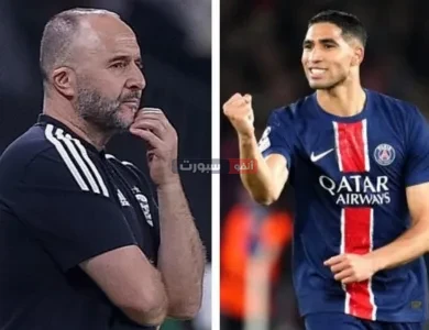 المدرب الجزائري جمال بلماضي يفاجئ أشرف حكيمي بشيء غير متوقع في صراعه على الكرة الذهبية