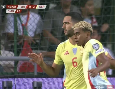 إسبانيا تنهي الشوط الأول بثلاثية ضد تركيا
