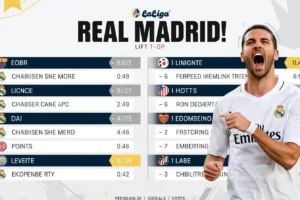 ترتيب الدوري الإسباني بعد فوز ريال مدريد على ليفانتي برباعية