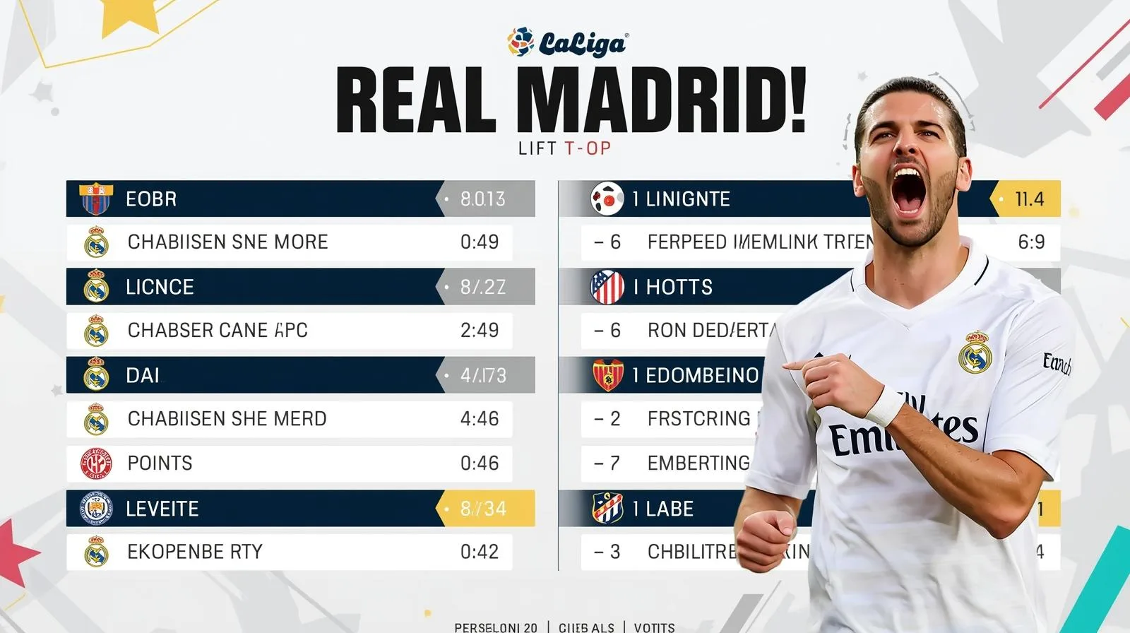 ترتيب الدوري الإسباني بعد فوز ريال مدريد على ليفانتي برباعية