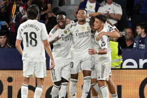 ترتيب هدافي الدوري الإسباني بعد تسجيل ثنائية فينيسيوس جونيور وهدف مبابي في شباك فياريال