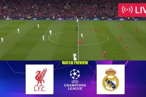 Watch the Real Madrid vs. Liverpool match today in the Champions League