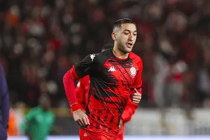 فيديو تحركات المايسترو حكيم زياش في أول ظهور له مع الوداد في كأس الكونفدرالية الإفريقية