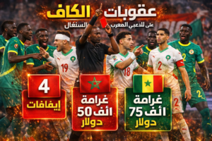 عقوبات بالجملة على لاعبي المنتخب المغربي والسنغال بعد أحداث نهائي كأس إفريقيا
