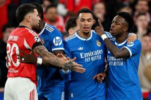 الأرجنتيني نيكولاس أوتاميندي يردّ بقوة بعد واقعة فينيسيوس المثيرة في دوري أبطال أوروبا