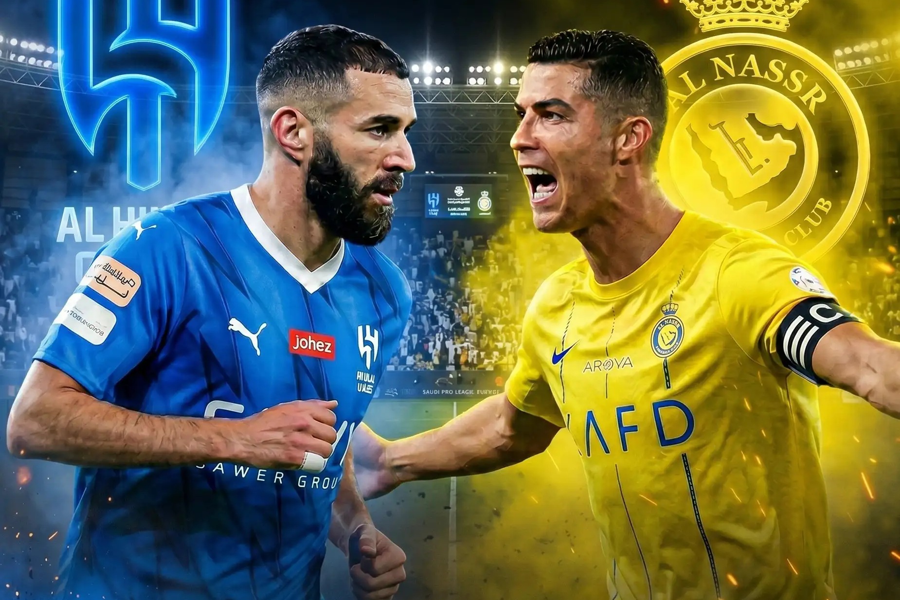 القنوات المفتوحة الناقلة لمباراة النصر والهلال في الدوري السعودي 2025-2026