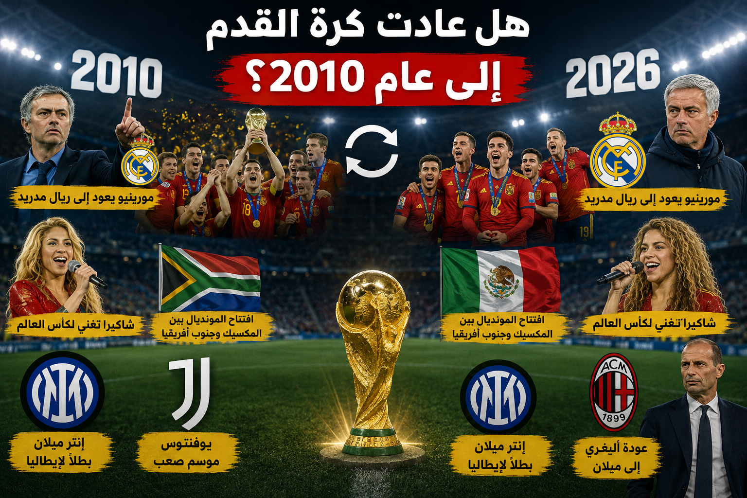 هل عادت كرة القدم إلى عام 2010؟ تشابهات غريبة بين مونديال 2026 وأحداث قبل 16 سنة تثير الجدل