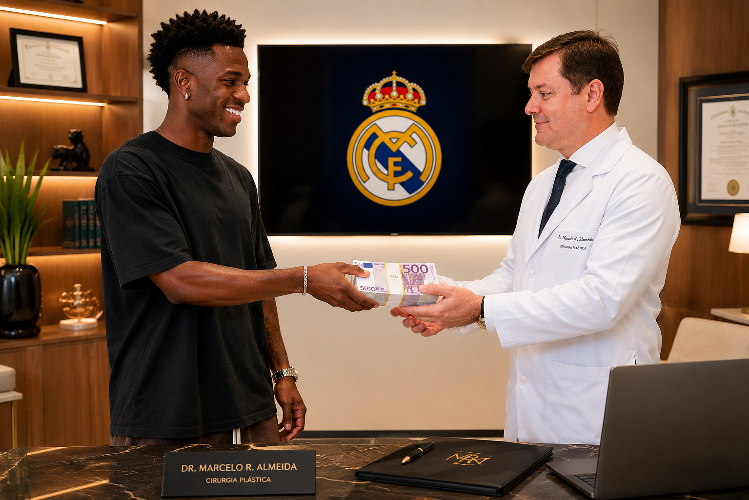 كم من المال أنفق نجم ريال مدريد فينيسيوس جونيور لإجراء عمليته التجميلية؟
