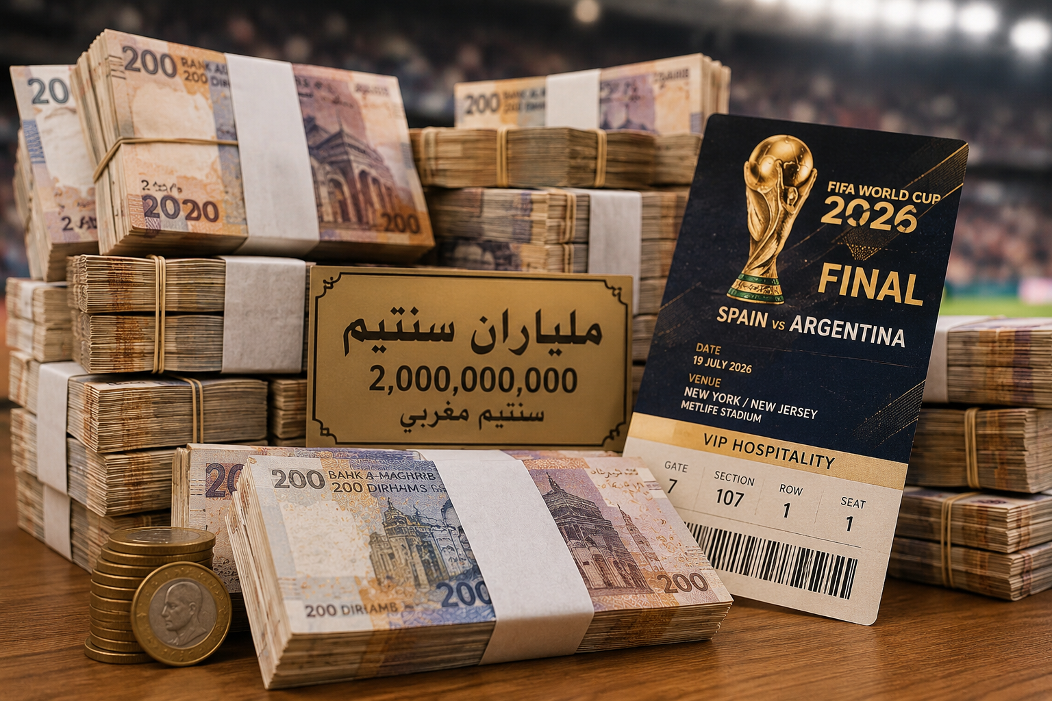 أسعار لا تُصدق تذاكر نهائي كأس العالم 2026 بين إسبانيا والأرجنتين تصل إلى ملياري سنتيم مغربي لتذكرة
