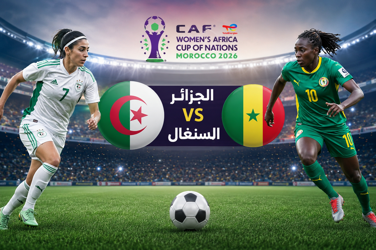 القنوات الناقلة لمباراة الجزائر والسنغال في كأس إفريقيا للسيدات 2026