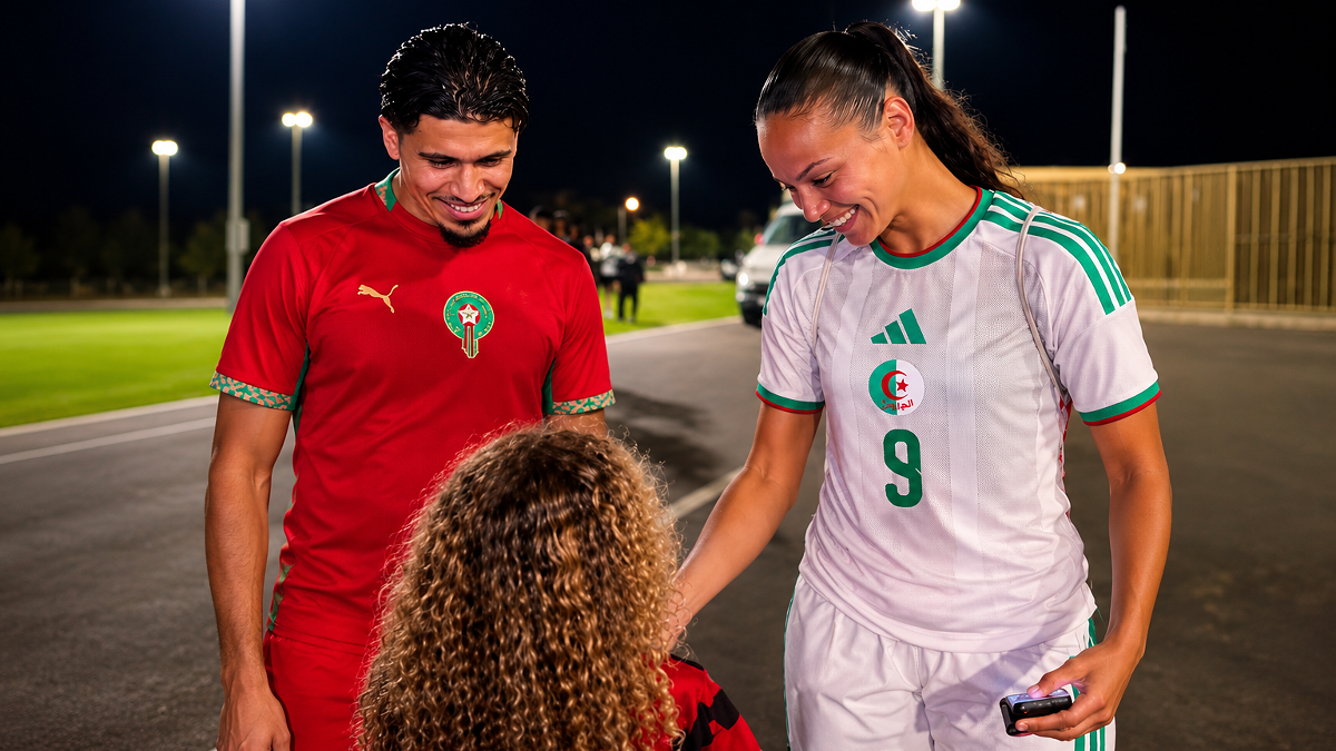 اللقطة التي لم يتوقعها جمهور المغرب والجزائر ماذا يجمع ألميريا بنجمة الجزائر