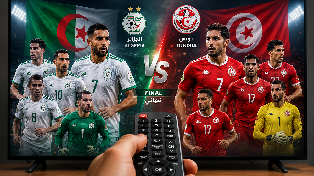 القنوات المفتوحة الناقلة لمباراة الجزائر وتونس في نهائي دورة ألعاب البحر الأبيض المتوسط 2026