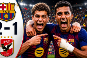 فيديو حمزة عبد الكريم يسجل ويقود برشلونة لتتويج بلقب كأس جوان جامبر على حساب الأهلي المصري